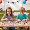 Fun Express 3 1/2″ – 3 3/4″ 4th of July Star and Heart Cookie Magnet Craft Kit – Makes 12