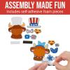 Fun Express 3 3/4″ – 4 1/2″ Patriotic Cow Characters Magnet Craft Kit – Makes 12