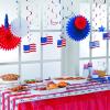 Fun Express 40″ x 100 Ft. Patriotic Disposable Plastic Tablecloth Roll, Great for 4th of July, Memorial Day, Veteran’s Day and Other Americana Events, Choose Your Color (Stars Stripes)(Red White Blue)