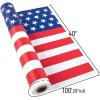 Fun Express 40″ x 100 Ft. Patriotic Disposable Plastic Tablecloth Roll, Great for 4th of July, Memorial Day, Veteran’s Day and Other Americana Events, Choose Your Color (Stars Stripes)(Stars Stripes)