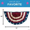 Fun Express 4th of July Decorations Jumbo Vintage Americana Bunting Banner 6 ft. x 3 ft – Patriotic Decor American Flag Bunting for Fourth of July Memorial Day | Indoor Outdoor USA Decorations