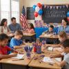Fun Express 5 3/4″ Patriotic USA Flag Stars & Stripes Stick Pens – 12 Pieces