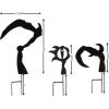 Fun Express 6 Pieces 4-3/4″ – 12-1/4″ x 7-1/4″ – 16″ Monster Silhouette Yard Stakes Halloween Decoration