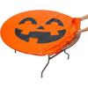 Fun Express 72″ Jack-O’-Lantern Fitted Round Plastic Disposable Tablecloth