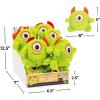 Fun Express Adorable Fuzzy Green Monsters Plush Toys – 8″ (Pack of 12) – Perfect for Party Favors, Halloween Decorations, and Kids’ Playtime