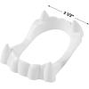 Fun Express Bulk 72 Pack Plastic Vampire Teeth for Kids, BPA Free Plastic, Halloween Costume Party Favors and Candy Alternative Trick or Treat Handouts, White(72)