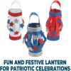 Fun Express Glitter Patriotic Lantern CK-12 – Craft Kits – 12 Pieces