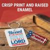 Fun Express God Bless America Keychains with Psalm 33:12 Card 12 Pieces