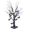 Fun Express Light-Up Black Tree Halloween Tabletop Decoration with Bats
