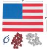 Fun Express Mosaic Foam Flag Ornament Craft Kit Makes 12 – Bulk Crafts for Kids & Classroom Craft Supplies | Easy Patriotic Holiday Crafts for Veterans Day, Memorial Day & 4th of July Party Craft