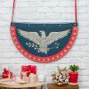 Fun Express Patriotic Eagle Bunting 4th of July Decorations Outdoor Flags & Banners – American Flag Decor for Memorial Day, Presidents Day & Independence Day | USA Bald Eagle Design for Home Porch