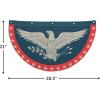 Fun Express Patriotic Eagle Bunting 4th of July Decorations Outdoor Flags & Banners – American Flag Decor for Memorial Day, Presidents Day & Independence Day | USA Bald Eagle Design for Home Porch