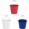Fun Express Patriotic Mini Metal Pails Kit Red, White & Blue – 36 Pieces