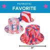 Fun Express Patriotic USA Hat Collection – 12 Pack Red White Blue American Flag Plastic Hats for 4th of July Decorations | Uncle Sam Style Photo Booth Props for Memorial Day & Veterans Day Parties