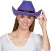 Fun Express Purple Cowboy Hat for Men and Women – Western Cowgirl Hat for Adults | Perfect for Halloween Costume, Country Parties, Rodeo Events & Dress Up Play | Lightweight Polyester Design