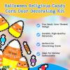 Fun Express Religious Candy Corn Door Decor Set – Educational Halloween Decorations Bible Verses – Ideal for Schools Churches Holiday Events – Vibrant Multi-Color Design Inspiring Messages – 6 Pieces