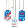 Fun Express Religious Patriotic Dog Tag Necklaces 12 Pieces