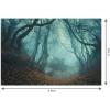 Haunted Forest Backdrop Halloween Decoration – 9 ft. x 6 ft | Plastic – Multicolor | Pack of 3