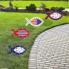 Patriotic Fish Yard Stake Set – 4 Pieces