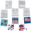 Color Your Own Patriotic Mini Puzzles – 50 Puzzles – 16 Pieces per Puzzle – Cardboard – 4 x 4 – Crafts for Kids and Fun Home Activities