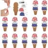 Fun Express 1 3/4″ x 4 1/2″ Patriotic Ice Cream Cone Magnet Craft Kit – Makes 12