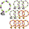 Fun Express 2 1/2″ Halloween Peanuts Snoopy & Woodstock Beaded Bracelets with Charm – 12 Pc.