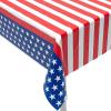 Fun Express 40″ x 100 Ft. Patriotic Disposable Plastic Tablecloth Roll, Great for 4th of July, Memorial Day, Veteran’s Day and Other Americana Events, Choose Your Color (Stars Stripes)(Stars Stripes)