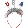 Fun Express 5 1/2″ Patriotic Glitter-Letter USA Tinsel Head Boppers – 12 Pieces