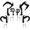 Fun Express 6 Pieces 4-3/4″ – 12-1/4″ x 7-1/4″ – 16″ Monster Silhouette Yard Stakes Halloween Decoration