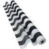 Fun Express Black and White Striped Gossamer Roll (3 ft x 100 ft) Wedding, Party and Halloween Decorations
