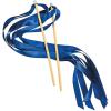 Fun Express Blue Ribbon Streamer Wands for Kids and Adults, 2 Feet Long Ribbon with Wood Handle – Bulk Set of 24 Party, Wedding, Party and Dance and Event Supplies