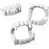 Fun Express Bulk 72 Pack Plastic Vampire Teeth for Kids, BPA Free Plastic, Halloween Costume Party Favors and Candy Alternative Trick or Treat Handouts, White(24)