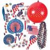 Fun Express Mini Mega Patriotic Toy Assortment – Perfect for Fourth of July Parties – Red, White & Blue Assortment – Toys & Party Favors – 250 Pieces