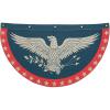 Fun Express Patriotic Eagle Bunting 4th of July Decorations Outdoor Flags & Banners – American Flag Decor for Memorial Day, Presidents Day & Independence Day | USA Bald Eagle Design for Home Porch