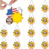 Fun Express Patriotic God Bless the USA Sunflower Sign Foam Craft Kit – Makes 12