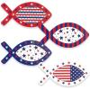 Patriotic Fish Yard Stake Set – 4 Pieces