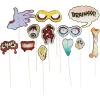 Zombie Photo Stick Props (12 Pack) 2 5/8″ – 8 7/8″ X 2 7/8″ – 6″ on a 12″ Wooden Stick. Paper.