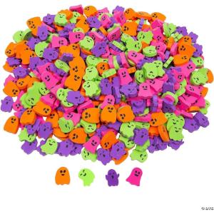 3/4″ Bulk 500 Pieces Mini Bright Color Halloween Ghost Erasers