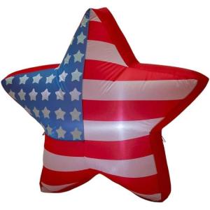 43″ x 38″ Patriotic Star Polyester Light-Up Airblown Decoration