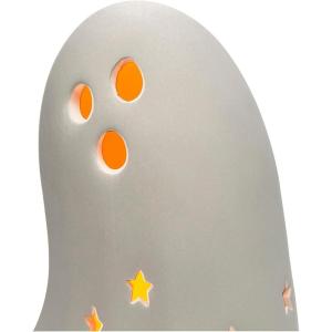 6 1/4″ x 7″ Halloween DIY Unglazed Ceramic Ghost with Stars