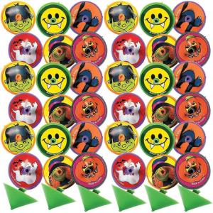 Fun Express – Halloween Spin Tops for Halloween – Toys – Value Toys – Tops – Halloween – 144 Pieces