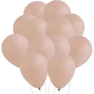 Fun Express Bulk 50 Pieces Tuftex Matte Cameo 5″ Natural Latex Balloons(Cameo)