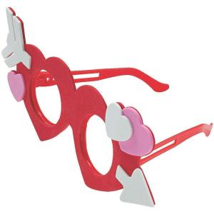 Fun Express Bulk Patriotic Foam Glasses Craft Kit – Makes 48(Hearts)