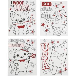 Fun Express CYO Patriotic Glitter Posters – Craft Kits – 24 Pieces