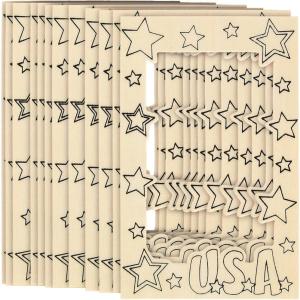 Fun Express Color Your Own Patriotic Picture Frame Magnets – DIY Craft Kit for Kids Perfect Memorial Day 4th of July & Holiday Crafts Creative Activities for Kids Personalize & Decorate – 12 Pieces