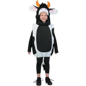 Fun Express Cow Costume for Toddler & Baby – Deluxe Farm Animal Costume for Kids Halloween, Christmas Nativity & Bible Pageants | One Size Fits Most Children Ages 2-6 | Easy Pull-Over Design