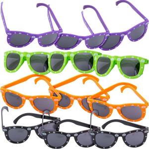 Fun Express Kids’ Halloween Jack-o’-Lantern Print Sunglasses – 12 Pc