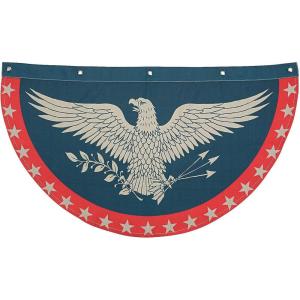 Fun Express Patriotic Eagle Bunting 4th of July Decorations Outdoor Flags & Banners – American Flag Decor for Memorial Day, Presidents Day & Independence Day | USA Bald Eagle Design for Home Porch