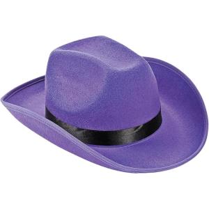 Fun Express Purple Cowboy Hat for Men and Women – Western Cowgirl Hat for Adults | Perfect for Halloween Costume, Country Parties, Rodeo Events & Dress Up Play | Lightweight Polyester Design