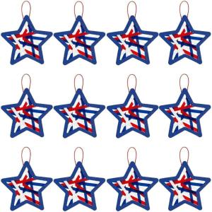 Patriotic Star Suncatcher Craft Kit – 12 Pieces